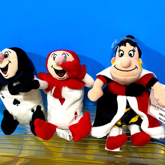 DISNEY EXCLUSIVE NWT 1990s ALICE IN WONDERLAND BEAN BAG PLUSH COMPLETE SET OF 12 - Picture 8 of 15